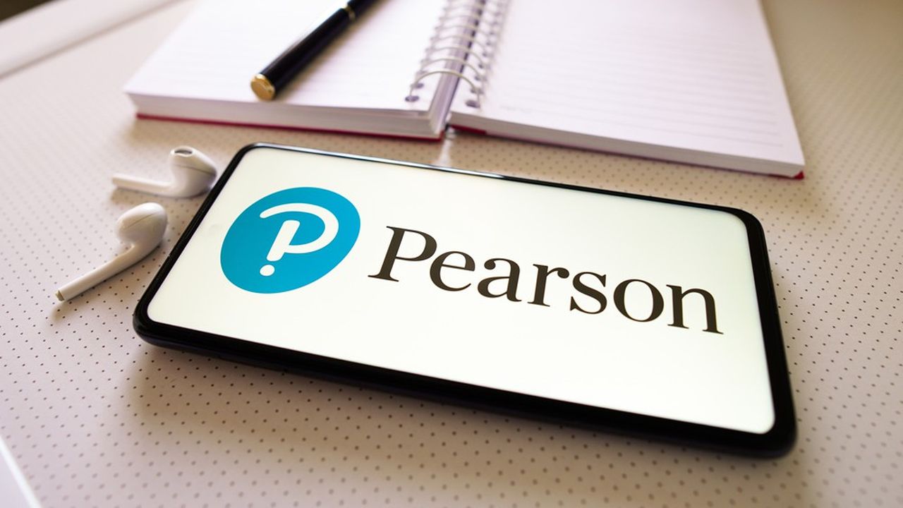 Pearson logo on tablet