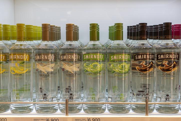 smirnoff vodka bottles