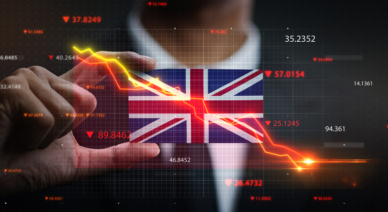 uk stock market person holding union jack