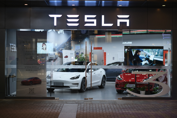 Tesla Shop Front Cars